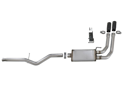 aFe 3in to 2.5in SS Cat-Back Exhaust w/ Black Tip | GM Silverado/Sierra 5.4L (09-18) (49-44098-B)