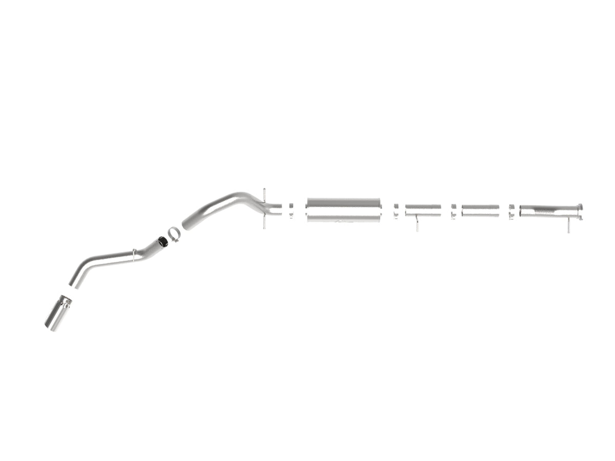 aFe 4in 409 Stainless Steel Cat-Back Exhaust System w/ Polished Tip | Apollo GT Series (49-44122-P)