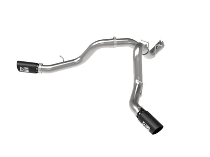 aFe Large Bore-HD 4in 409SS DPF-Back Exhaust w/ Black Tip | GM Diesel Trucks V8-6.6L L5P (49-44126-B)