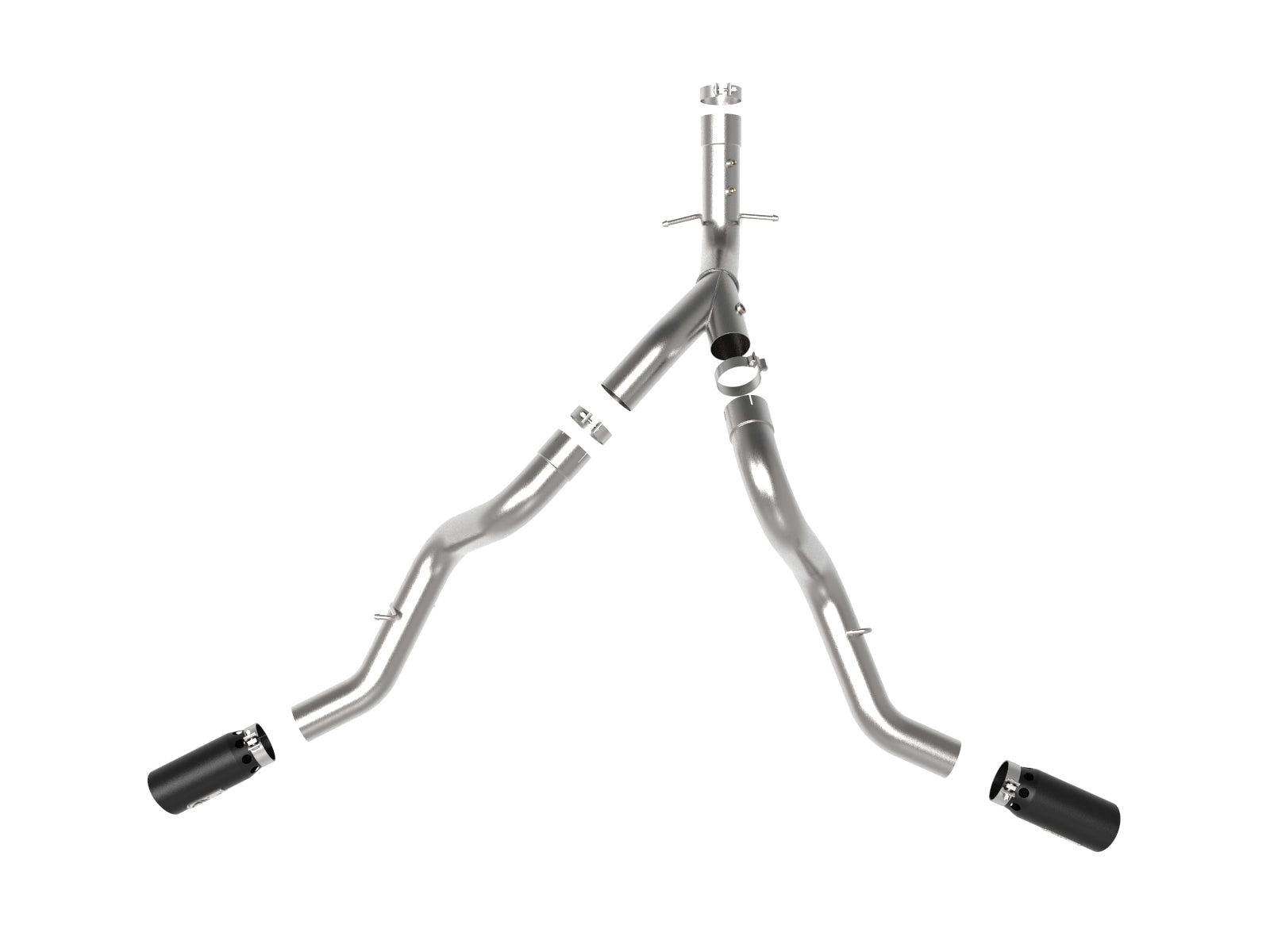 aFe Large Bore-HD 4in 409SS DPF-Back Exhaust w/ Black Tip | GM Diesel Trucks V8-6.6L L5P (49-44126-B)