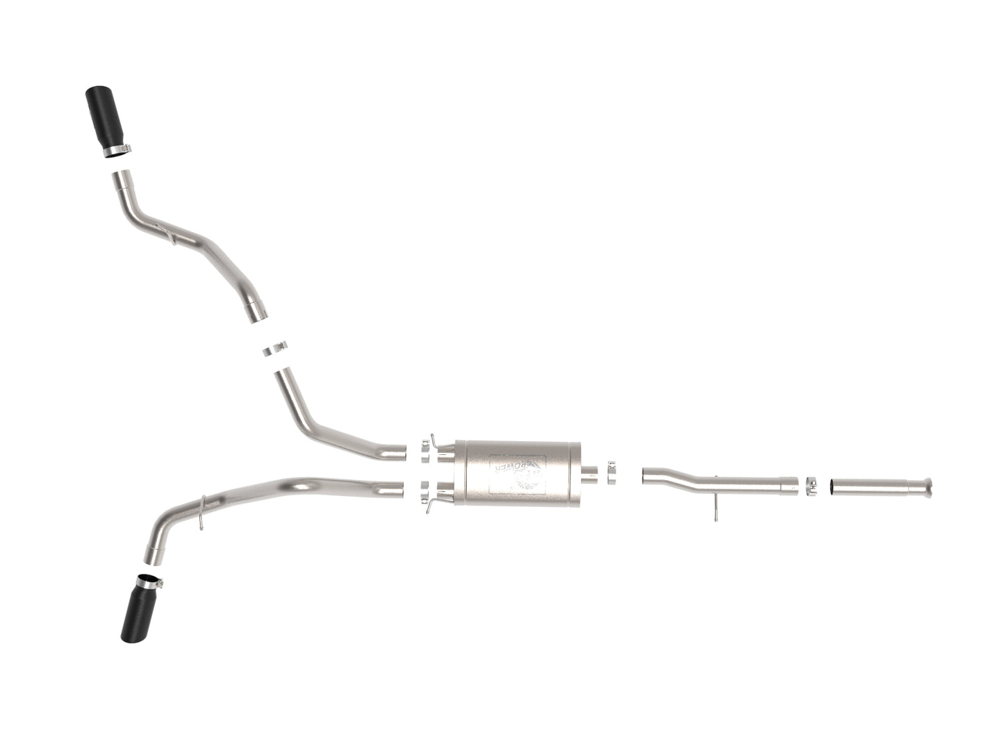 aFe Apollo GT Cat-Back Exhaust | GM Trucks (09-18) V6-4.3L / V8-4.8 / 5.3L Dual Rear Side Exit Black Tips (49-44134-B)