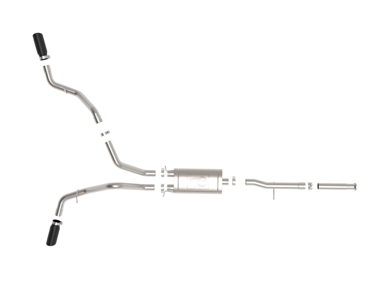 aFe Apollo GT Cat-Back Exhaust | GM Trucks (09-18) V6-4.3L / V8-4.8 / 5.3L Dual Rear Side Exit Black Tips (49-44134-B)