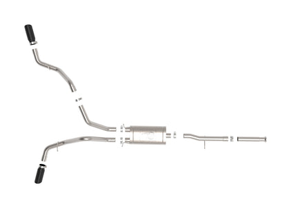 aFe Apollo GT Cat-Back Exhaust | GM Trucks (09-18) V6-4.3L / V8-4.8 / 5.3L Dual Rear Side Exit Black Tips (49-44134-B)