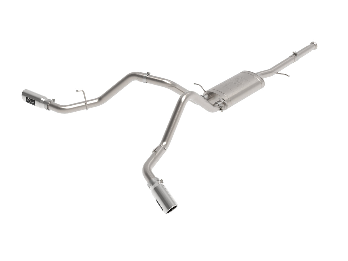 aFe Apollo GT Cat-Back Exhaust | GM Trucks (09-18) V6-4.3L / V8-4.8 / 5.3L Dual Rear Side Exit Polish Tips (49-44134-P)