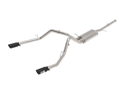 aFe Apollo GT Series Cat-Back Exhaust | GM Trucks (09-18) V6-4.3L / V8-4.8 / 5.3L Dual Rear Exit Black Tips (49-44135-B)