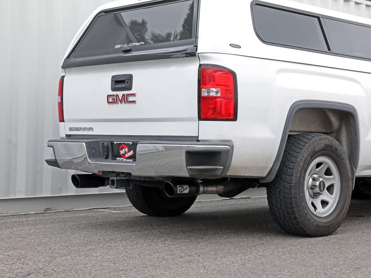 aFe Apollo GT Series Cat-Back Exhaust | GM Trucks (09-18) V6-4.3L / V8-4.8 / 5.3L Dual Rear Exit Black Tips (49-44135-B)