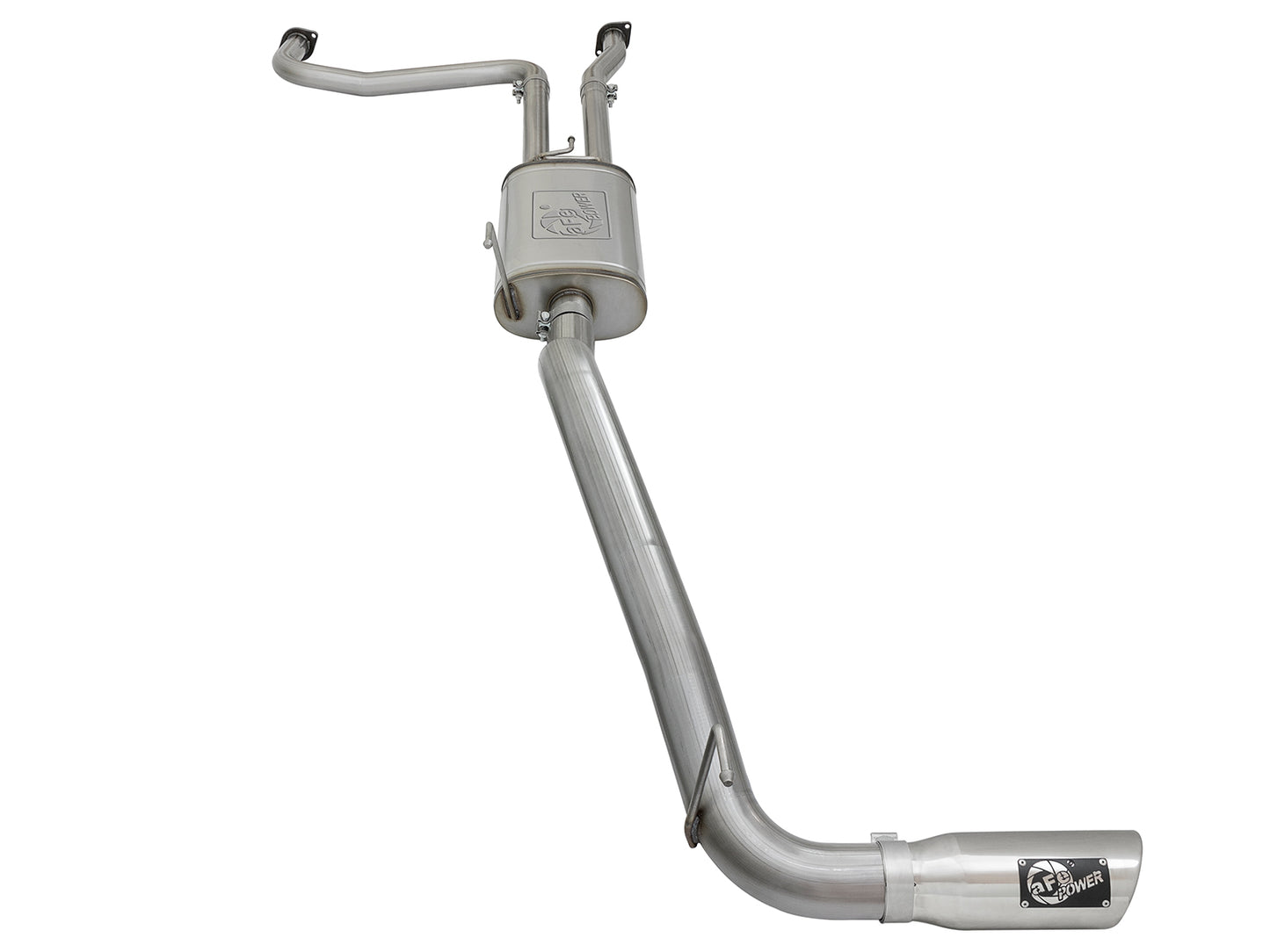 aFe 2-1/2" Cat-Back Exhaust System w/ Polished Tip | Nissan Titan XD V8 5.6L (16-17) (49-46125-P)