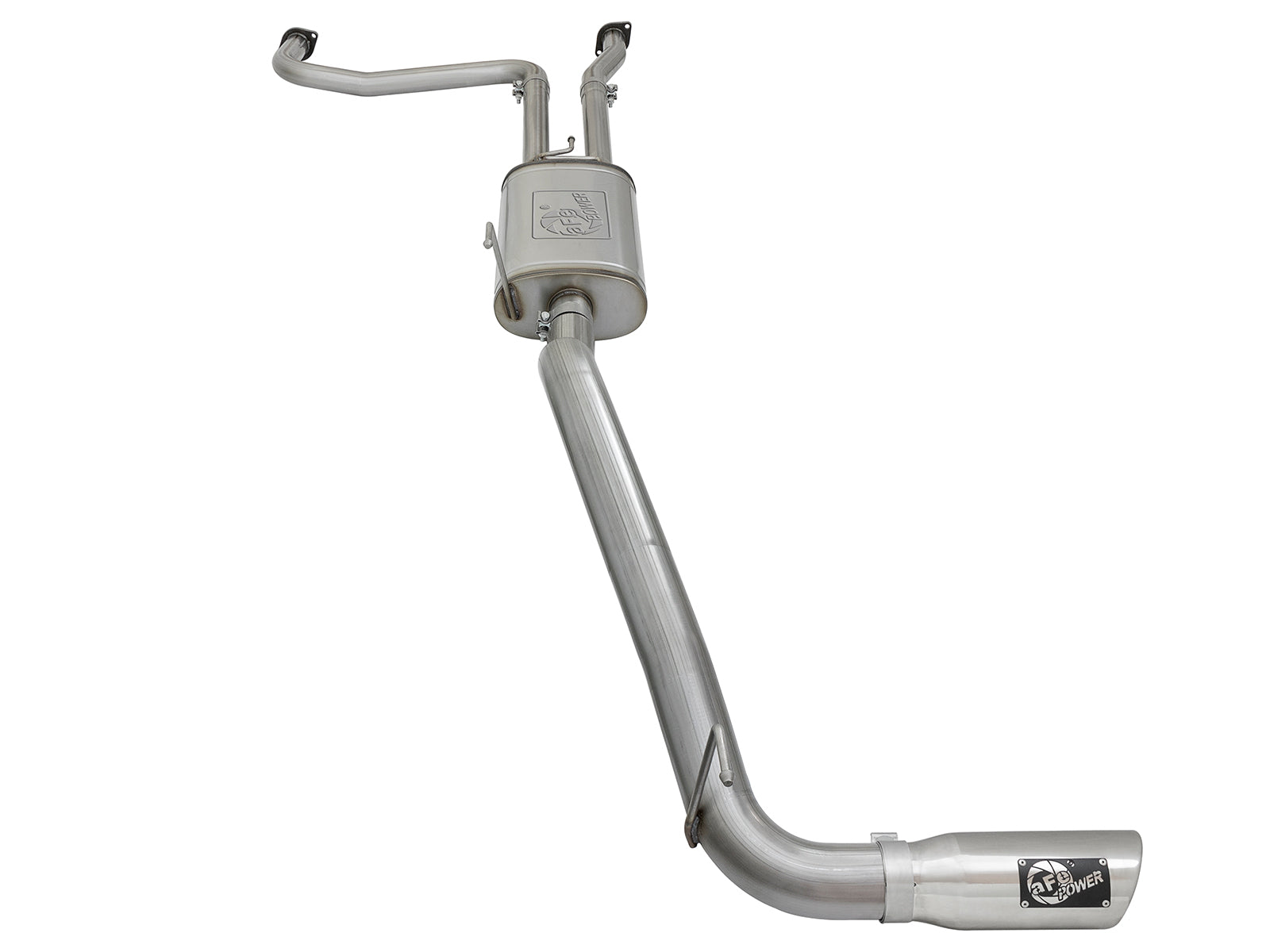 aFe 2-1/2" Cat-Back Exhaust System w/ Polished Tip | Nissan Titan XD V8 5.6L (16-17) (49-46125-P)