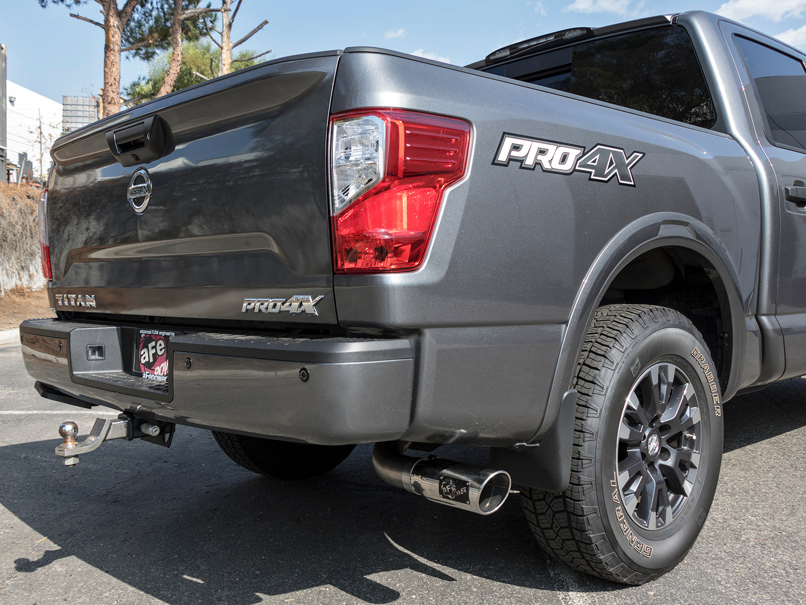 aFe 2-1/2" Cat-Back Exhaust System w/ Polished Tip | Nissan Titan XD V8 5.6L (16-17) (49-46125-P)