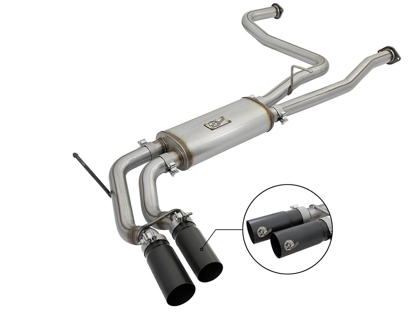 aFe Rebel Series 2-1/2 SS Cat-Back Exhaust | Nissan Titan V8 5.6L (16-17) (49-46126-B)
