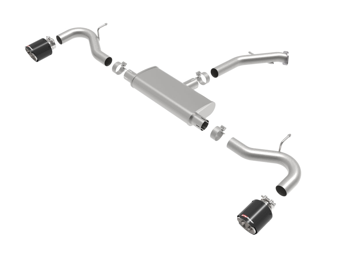aFe Takeda 2.5in SS Axle-Back Exhaust w/ Carbon Tips | Hyundai Elantra GT 1.6L (18-20) (49-47016-C)