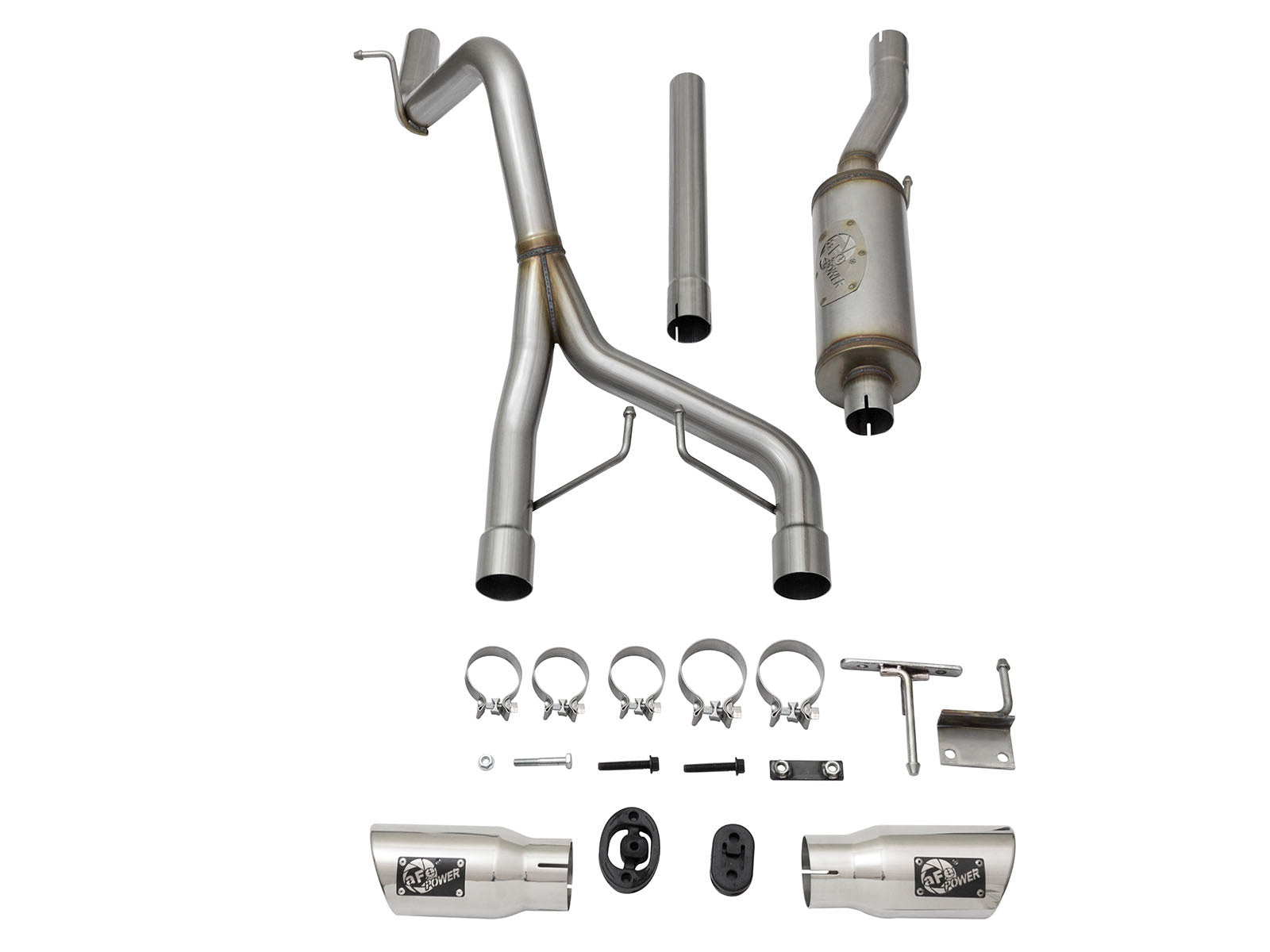 aFe Rebel 2.5in 409 SS D&S Cat-Back Exhaust Jeep Wrangler (07-15) 3.6/3.8L (49-48056-P)