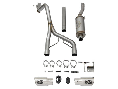 aFe Rebel 2.5in 409 SS D&S Cat-Back Exhaust Jeep Wrangler (07-15) 3.6/3.8L (49-48056-P)