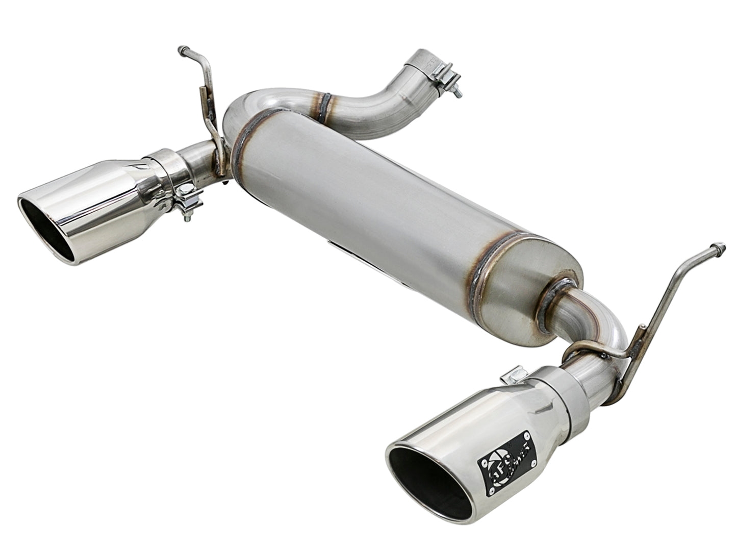 aFe 2.5in 409 SS Axle-Back Exhaust | Jeep Wrangler JK V6 3.6/3.8L (07+) (49-48061-P)