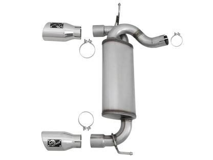 aFe 2.5in 409 SS Axle-Back Exhaust | Jeep Wrangler JK V6 3.6/3.8L (07+) (49-48061-P)