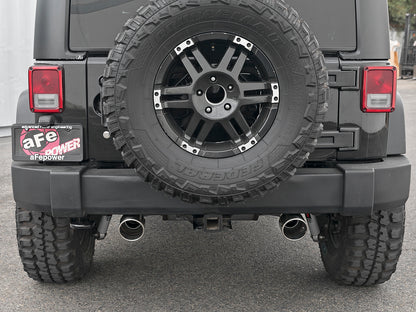 aFe 2.5in 409 SS Axle-Back Exhaust | Jeep Wrangler JK V6 3.6/3.8L (07+) (49-48061-P)