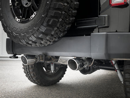 aFe 2.5in 409 SS Axle-Back Exhaust | Jeep Wrangler JK V6 3.6/3.8L (07+) (49-48061-P)