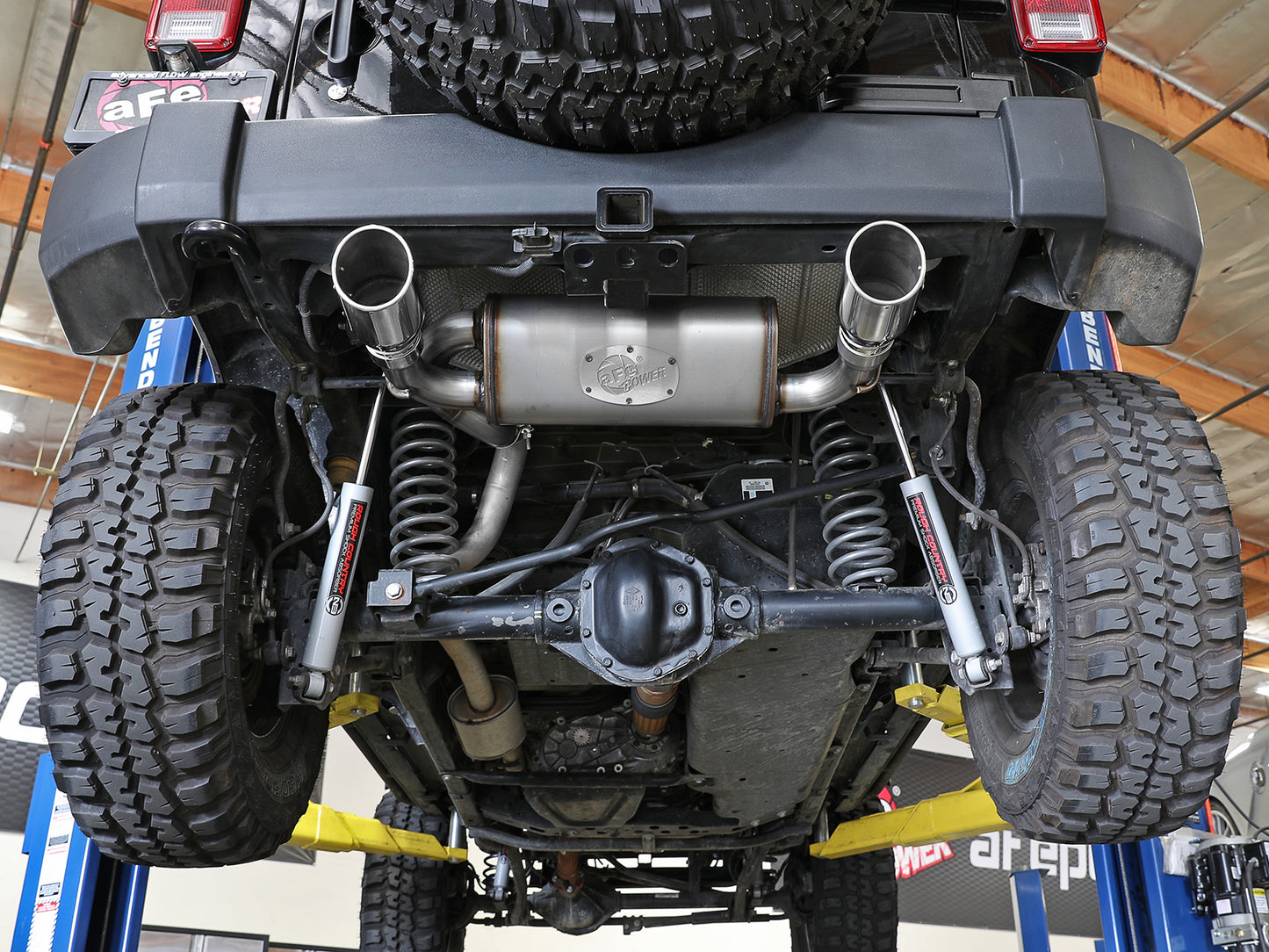 aFe 2.5in 409 SS Axle-Back Exhaust | Jeep Wrangler JK V6 3.6/3.8L (07+) (49-48061-P)