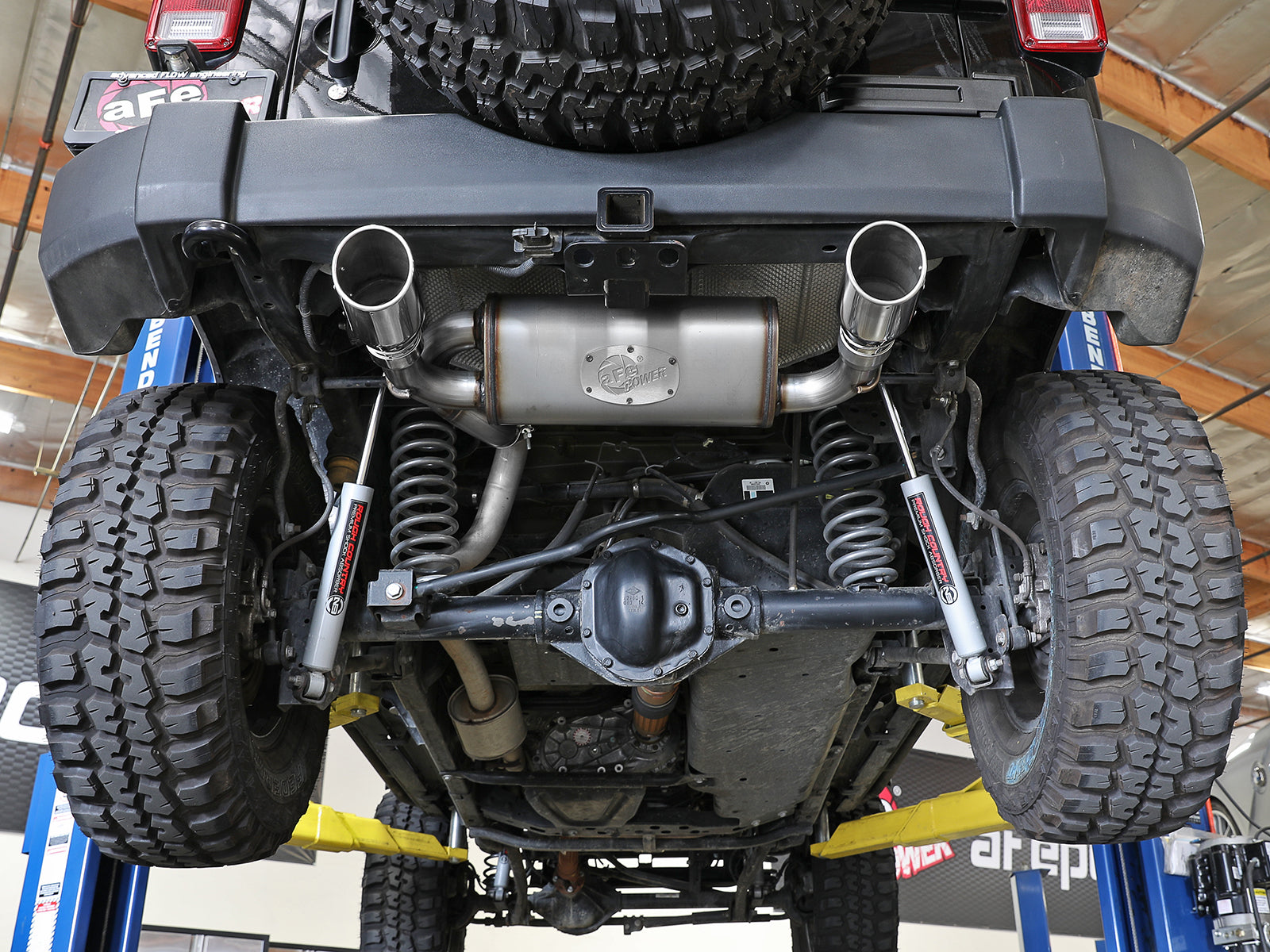 aFe 2.5in 409 SS Axle-Back Exhaust | Jeep Wrangler JK V6 3.6/3.8L (07+) (49-48061-P)