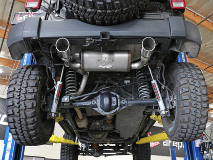 aFe 2.5in 409 SS Axle-Back Exhaust | Jeep Wrangler JK V6 3.6/3.8L (07+) (49-48061-P)