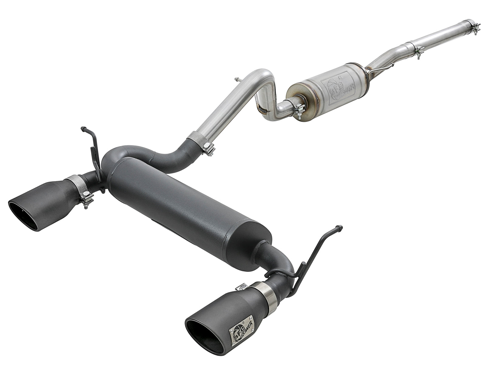 aFe Rebel Series 2.5in 409 SS Cat-Back Exhaust | Jeep Wrangler JK V6 3.6/3.8L (07+) (49-48062-B)