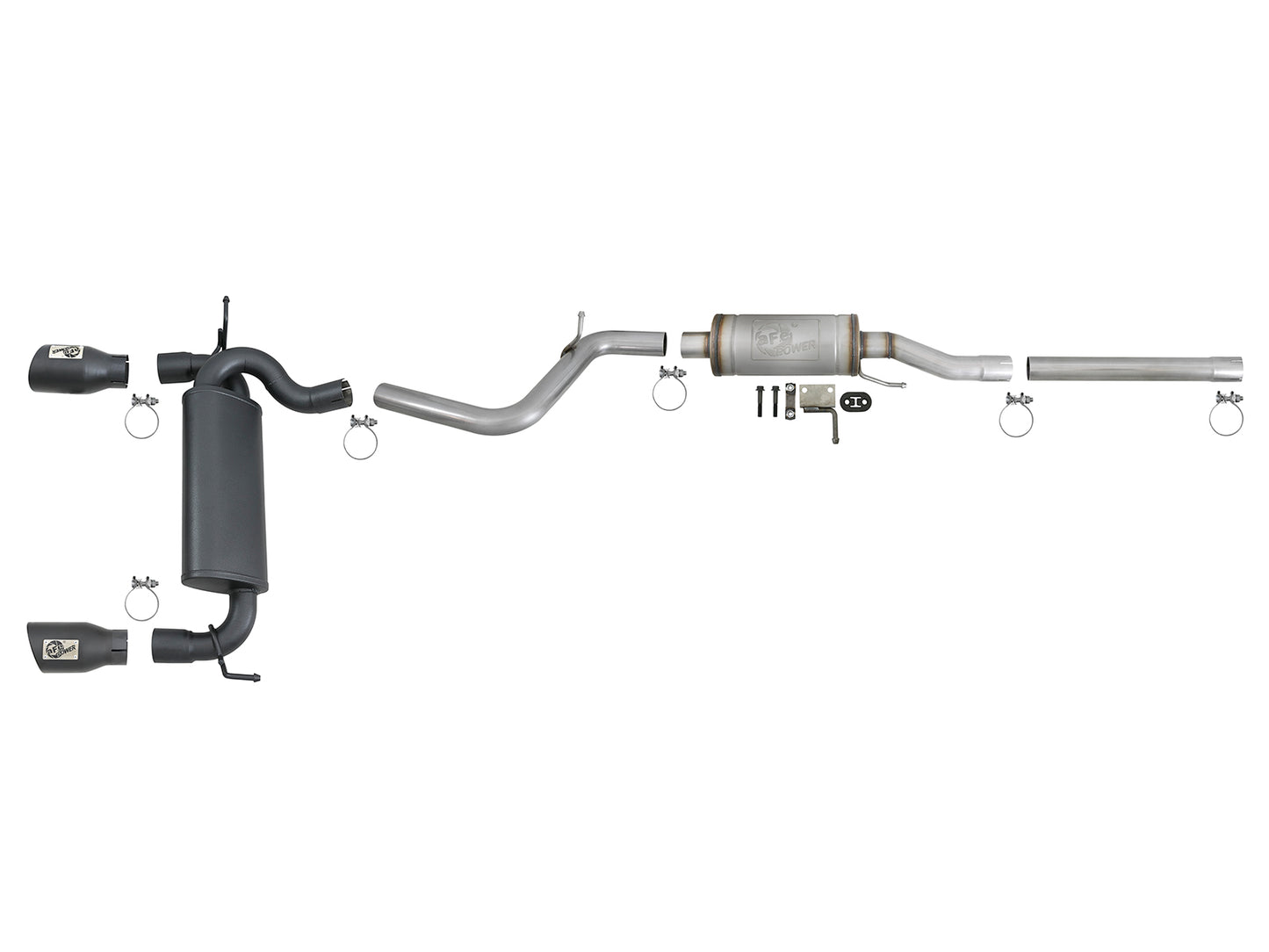 aFe Rebel Series 2.5in 409 SS Cat-Back Exhaust | Jeep Wrangler JK V6 3.6/3.8L (07+) (49-48062-B)