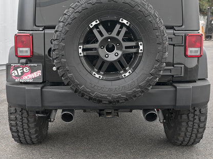 aFe Rebel Series 2.5in 409 SS Cat-Back Exhaust | Jeep Wrangler JK V6 3.6/3.8L (07+) (49-48062-B)