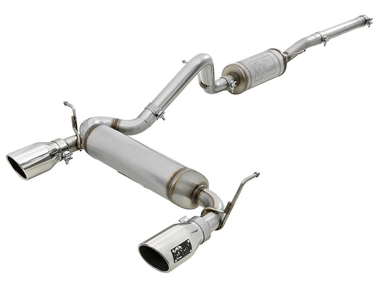 aFe Rebel 2.5in SS Cat-Back Exhaust | Jeep Wrangler F&R (07+) (49-48062-P)