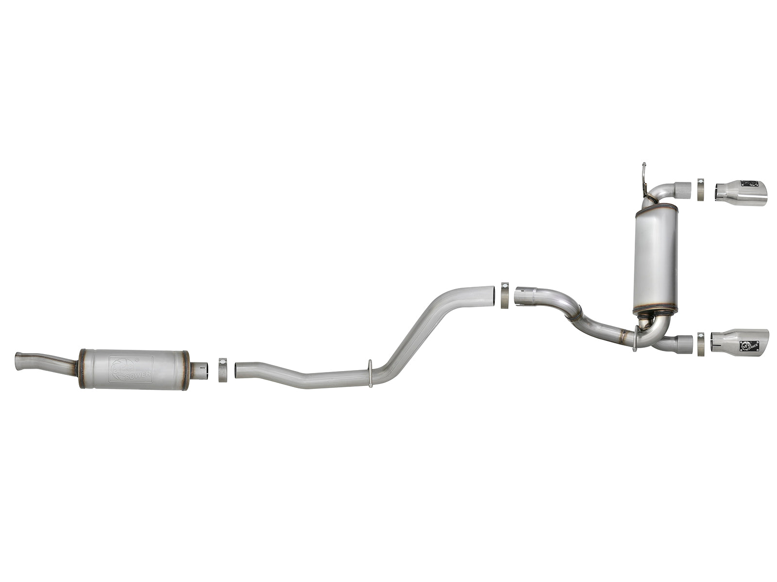 aFe 2.5in 409 SS D&S Cat-Back Exhaust Jeep Wrangler JL V6 (18+) (49-48066-P)