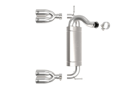 aFe 2.5in SS Axle-Back Exhaust Polished | Jeep Wrangler JK V6 3.6L/3.8L (07-18) (49-48086-P)