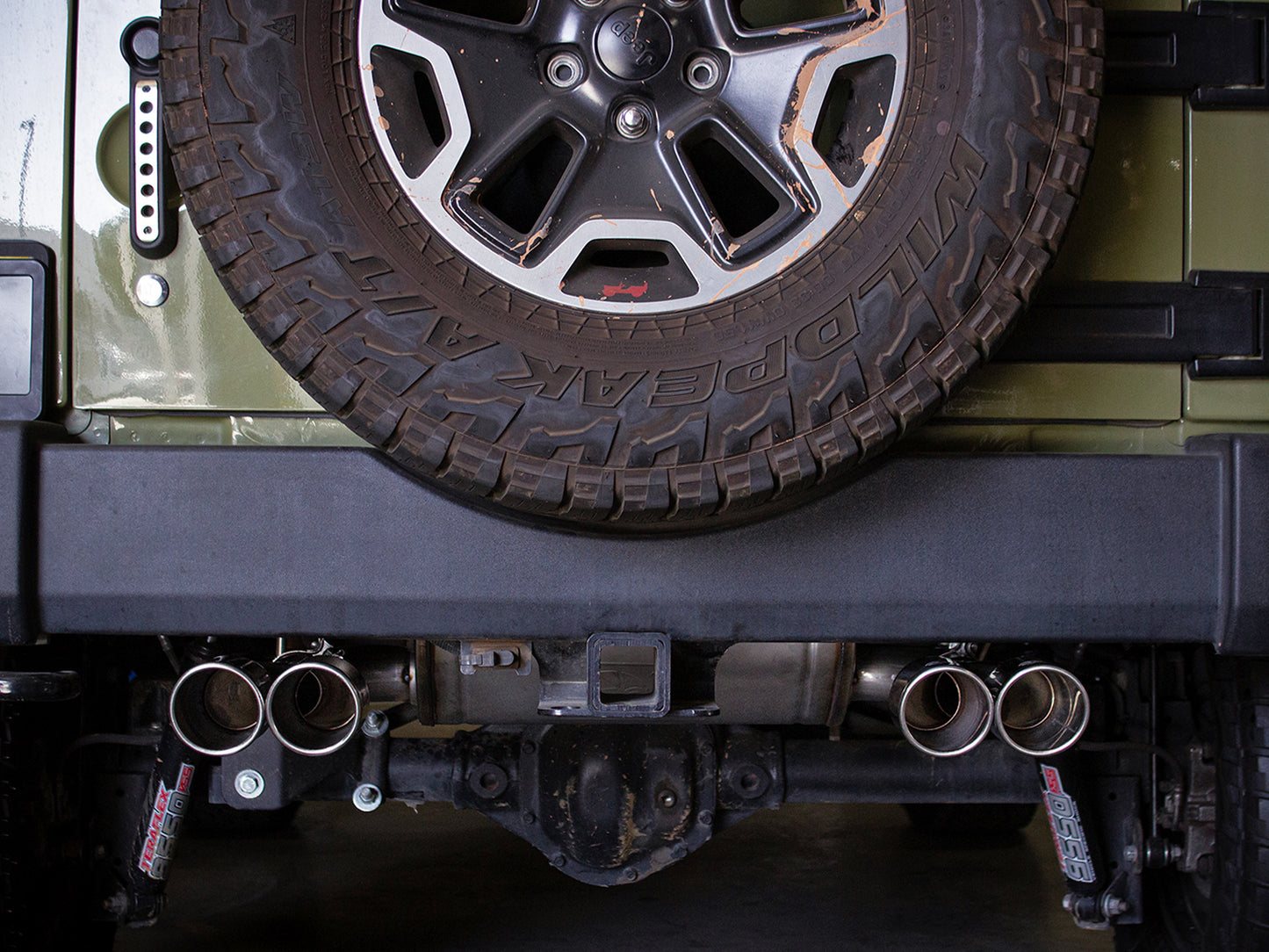 aFe 2.5in SS Axle-Back Exhaust Polished | Jeep Wrangler JK V6 3.6L/3.8L (07-18) (49-48086-P)