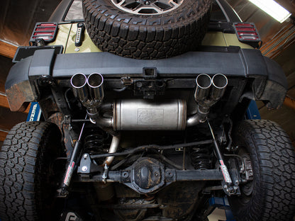 aFe 2.5in SS Axle-Back Exhaust Polished | Jeep Wrangler JK V6 3.6L/3.8L (07-18) (49-48086-P)