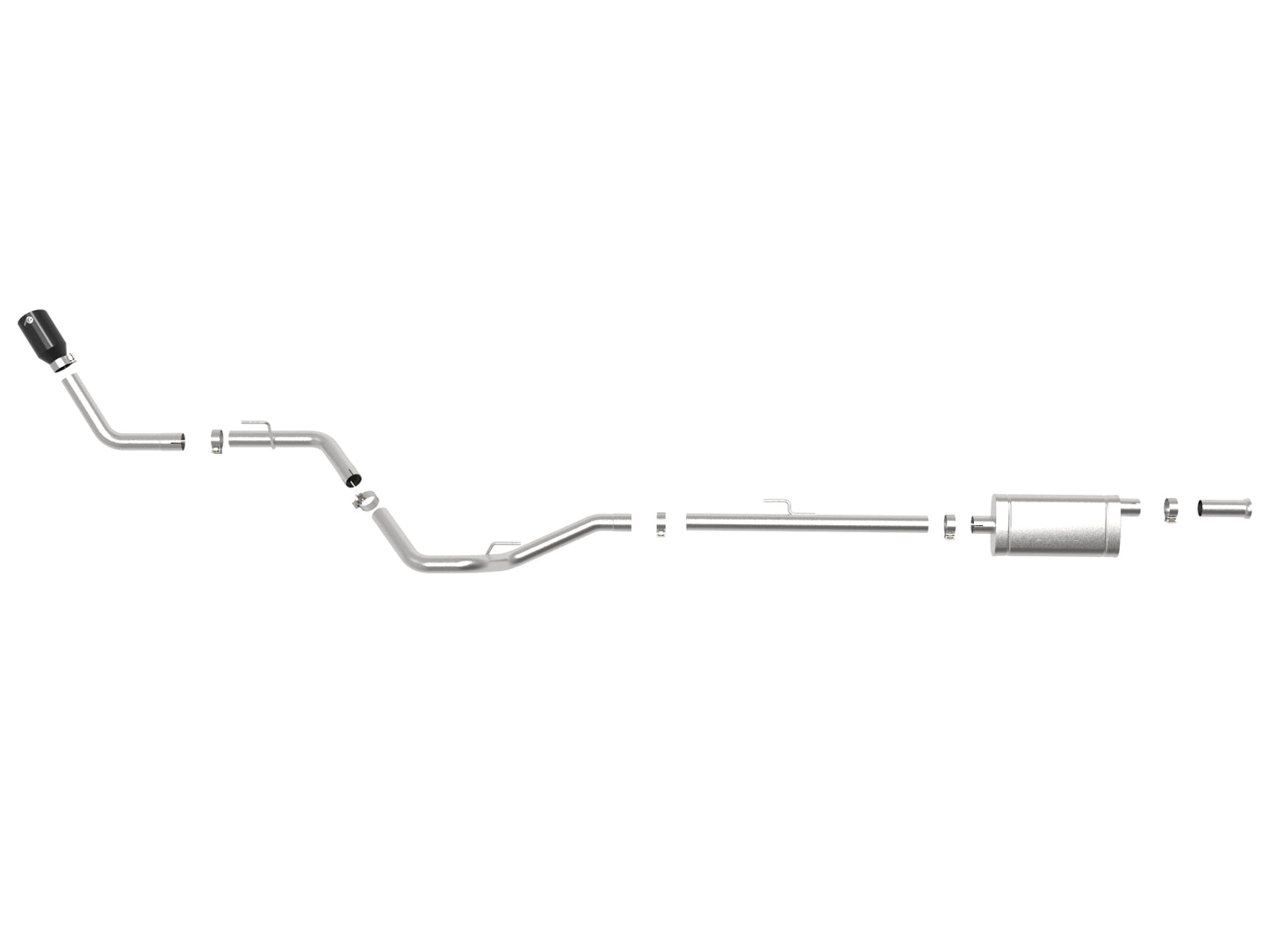 aFe 2.5in SS D&S Cat-Back Exhaust w/ Black Tip | Jeep Gladiator (20-21) (49-48089-B)