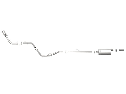 aFe 2.5in SS D&S Cat-Back Exhaust w/ Polished Tip | Jeep Gladiator (20-21) (49-48089-P)
