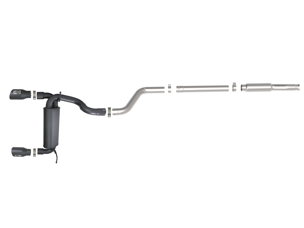 aFe 3in to 2.5in SS D&S Cat-Back Exhaust | Jeep Wrangler JL (18-21) (49-48096-B)