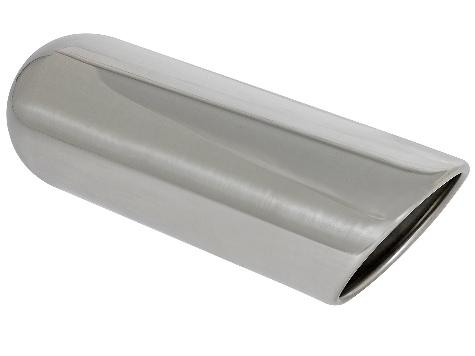 aFe 3in x 4out x 12in Polished 304 Stainless Steel Clamp-on Exhaust Tip | MACH Force-Xp (49-90007)