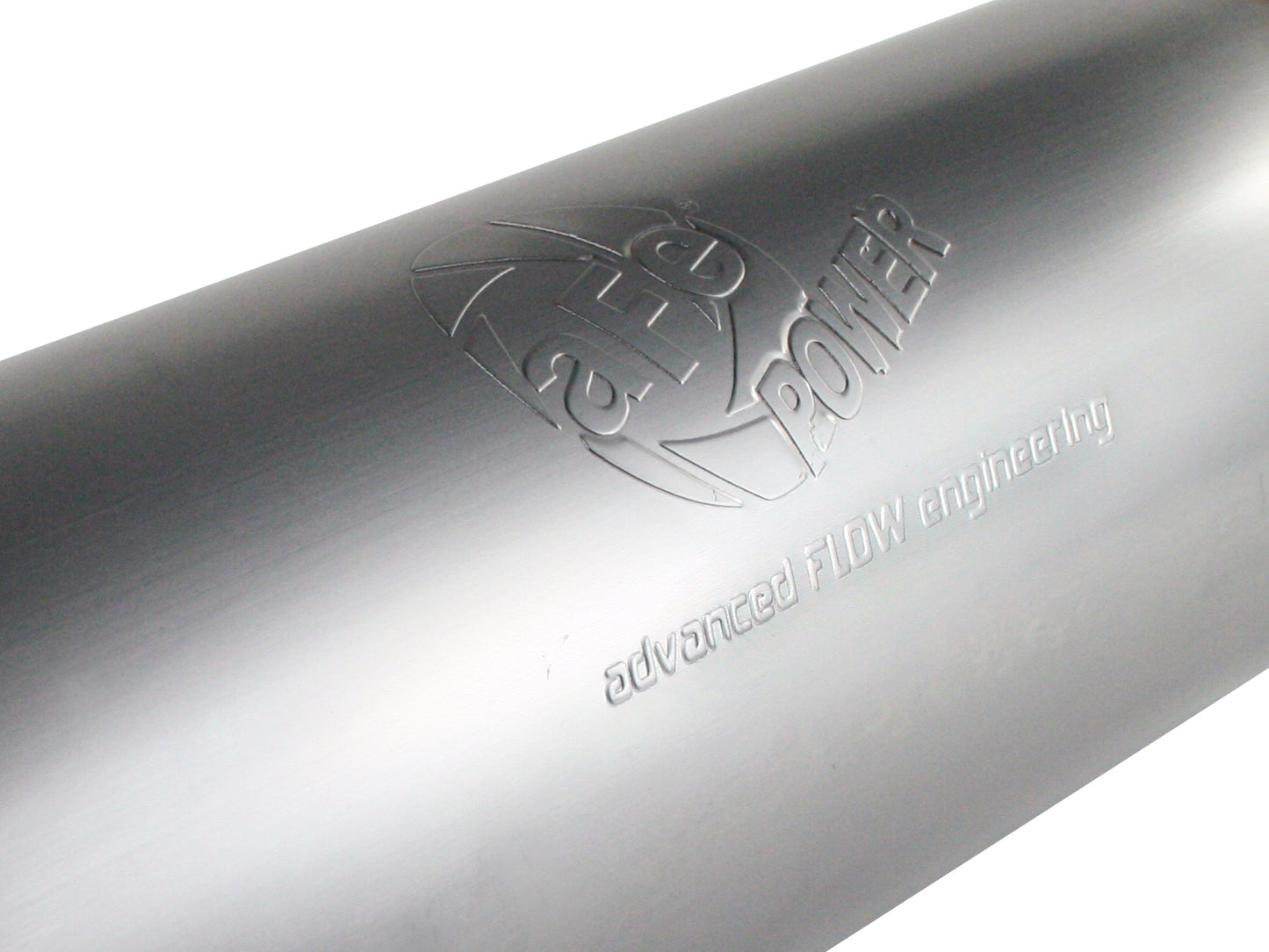 aFe MACH Force-Xp 409 Stainless Steel Muffler 4in ID In/Out 8in Dia | (49-91002)