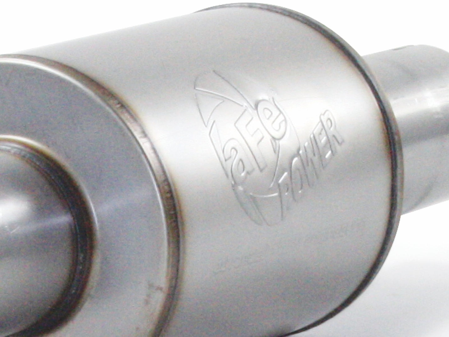 aFe MACH Force-Xp Aluminized Steel Muffler 4" ID In/Out 8" Dia x 12" L | (49-91014)