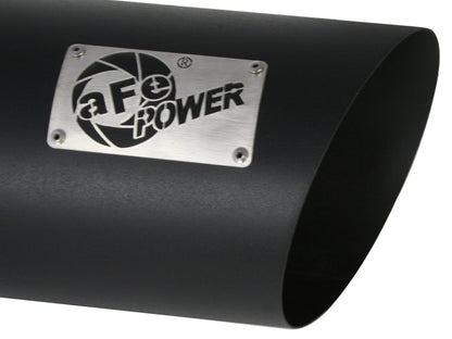 aFe MACH Force-Xp 409 Stainless Steel Clamp-On Exhaust Tip 4in x 7out x 18in Black | (49-92023-B)