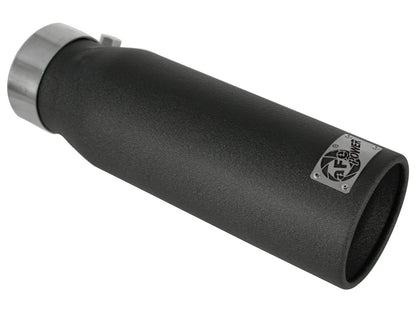 aFe MACH Force-Xp 409 3in x 4 Out Stainless Steel Clamp-on Exhaust Tip Black | (49-92043-B)