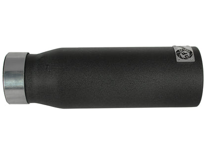 aFe MACH Force-Xp 409 3in x 4 Out Stainless Steel Clamp-on Exhaust Tip Black | (49-92043-B)