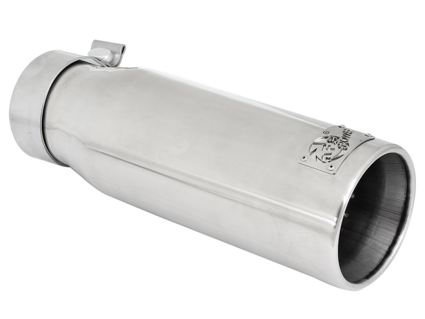 aFe MACH Force-Xp 304 SS Clamp-On Polished Exhaust Tip | 3in x 4in x 12in (49-92043-P)