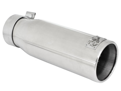 aFe MACH Force-Xp 304 SS Clamp-On Polished Exhaust Tip | 3in x 4in x 12in (49-92043-P)