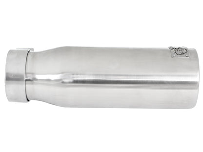 aFe MACH Force-Xp 304 SS Clamp-On Polished Exhaust Tip | 3in x 4in x 12in (49-92043-P)