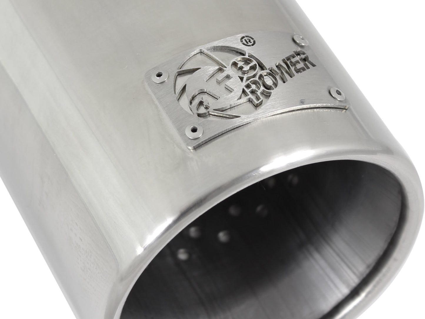 aFe MACH Force-Xp 304 SS Clamp-On Polished Exhaust Tip | 3in x 4in x 12in (49-92043-P)