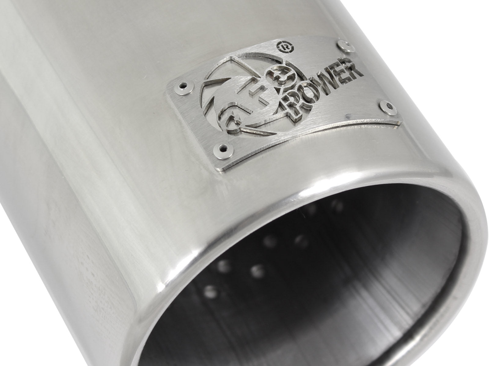 aFe MACH Force-Xp 304 SS Clamp-On Polished Exhaust Tip | 3in x 4in x 12in (49-92043-P)