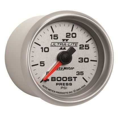 AutoMeter UL II Boost Gauge 2-1/16in Mechanical Pressure Ultra-Lite Gauge 35PSI (4904)