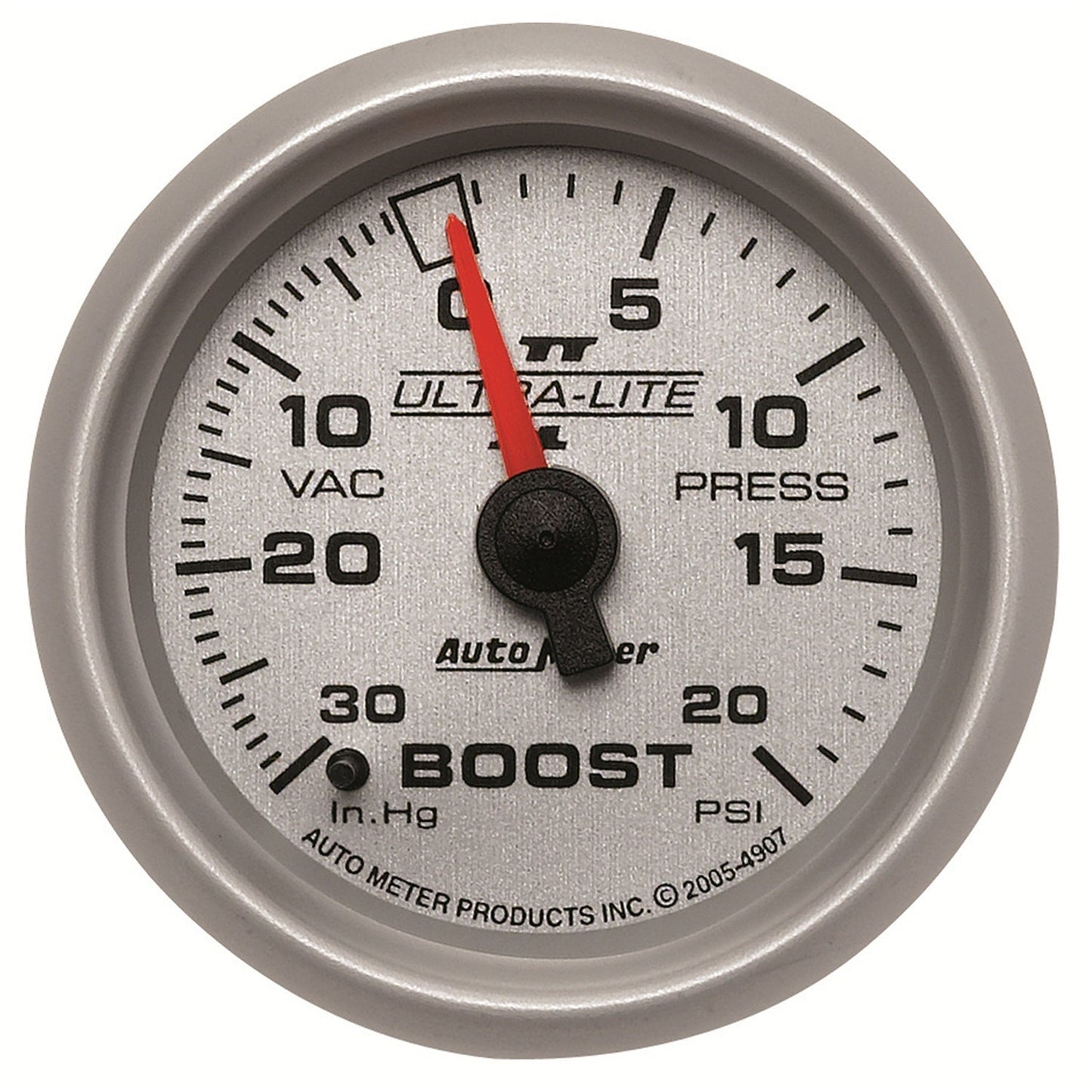 AutoMeter Ultra-Lite II 52mm 30 in Hg/20 psi Mechanical Boost/Vacuum Gauge (4907)