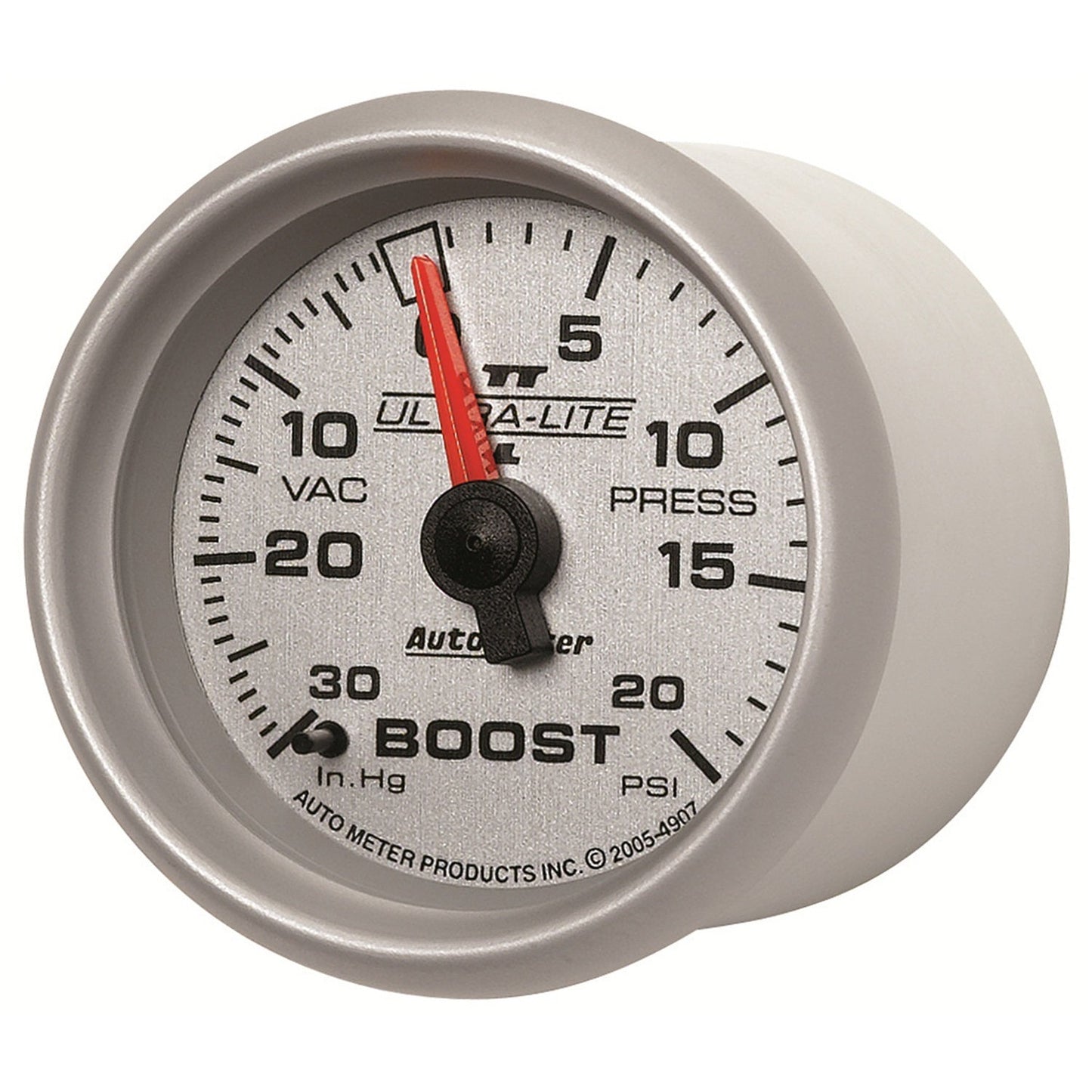 AutoMeter Ultra-Lite II 52mm 30 in Hg/20 psi Mechanical Boost/Vacuum Gauge (4907)