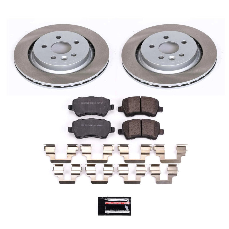 PowerStop 08-16 Volvo XC70 Rear Semi-Coated Rotor Kit (SC4702)
